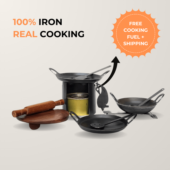 Kids Mini Iron Kitchen Set