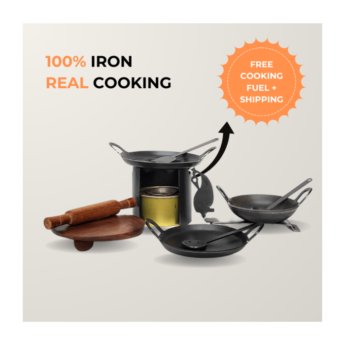 Kids Mini Iron Kitchen Set
