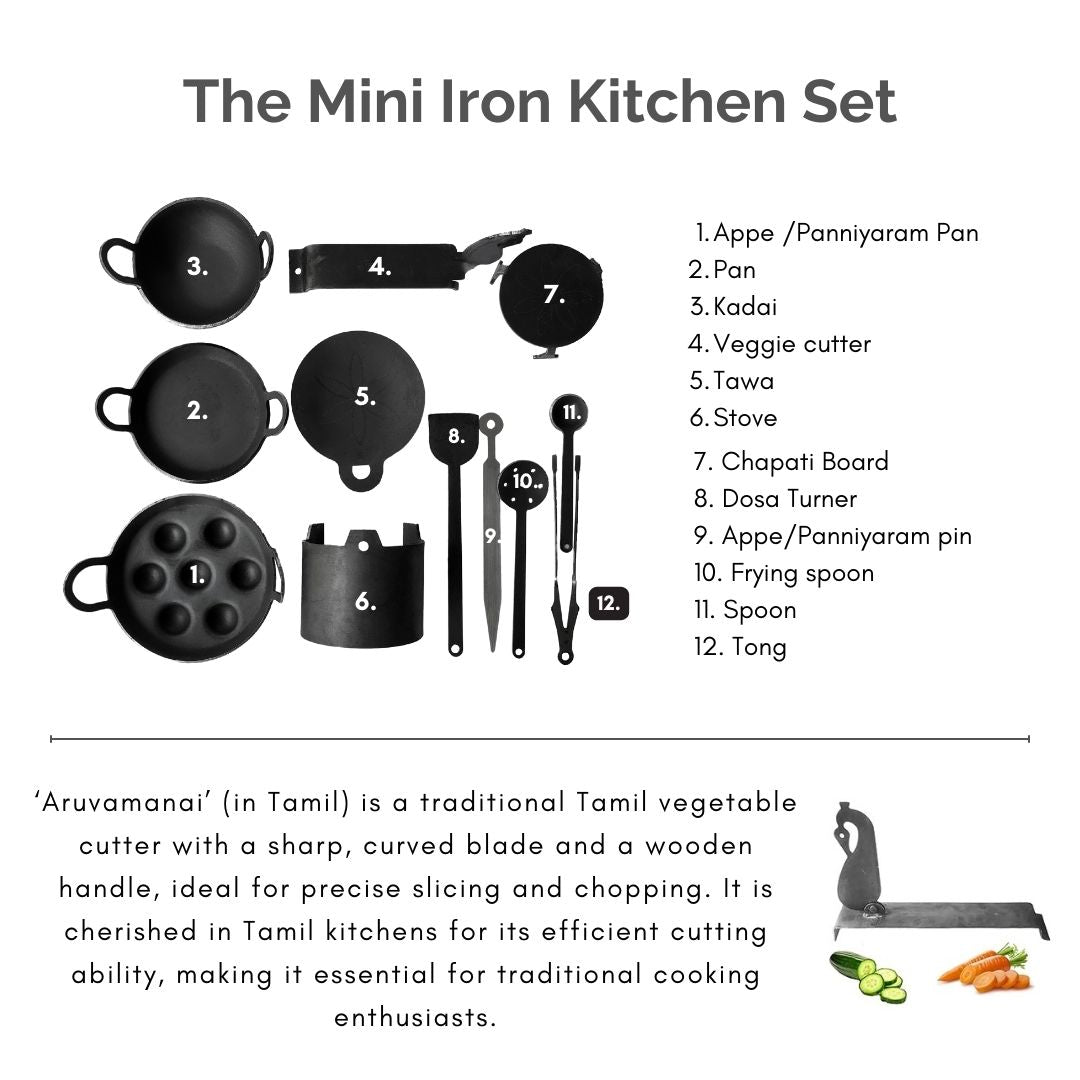 Kids Mini Iron Kitchen Set